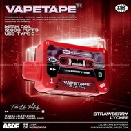 VAPETAPE 12K Strawberry Lyhcee VapeTape 12000 Puffs Malaysia Vape Tape