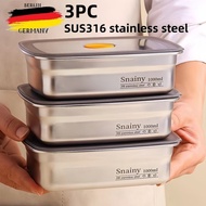 Freezer Airtight container SUS 316 Stainless Steel Lunch Box Vacuum Antibacterial Food Container