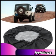 joyfulness 15Inch Tire Protective Cover  Black Spare Wheel PVC Leather Protector for 215/65R16 225/6