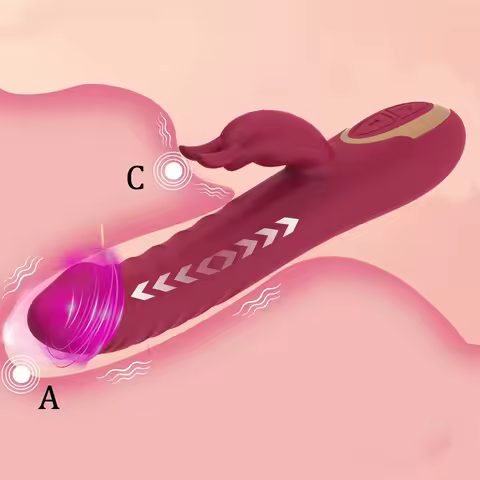 Thrusting Dildo Vibrator Adult Toys for Women Rabbit G Spot Vibrator with Thrusting Vibrating Modes 