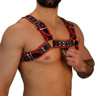 Fetish Gay Faux Leather Chest Harness Men Adjustable Sexual Body Bondage Cage Harness Belts Rave Gay
