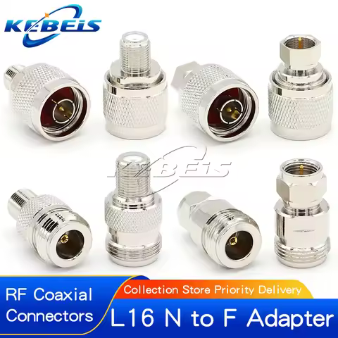 1PCS L16 N To F TV Male Female Straight Connector Adapter L16 N Male Female To F TV Male Female Impe
