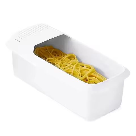 1PCS Plastic Pasta Box Microwave Noodles Pasta Cooker With Strainer Eco Friendly Spaghetti Vegetable