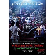 THE NIGHTMARE BEFORE CHRISTMAS Movie Poster 3D Tim Burton 24x36inch