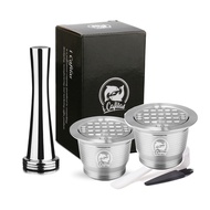 【i Cafilas】[HFG02] แคปซูลกาแฟแบบเติมได้ Tamper Pod Filter Tamper Stainless Steel Crema Coffeeware Fo