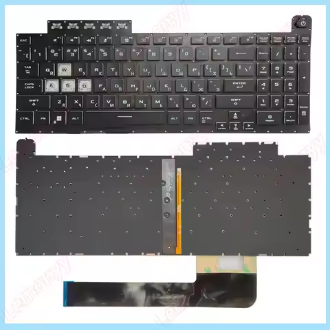 NEW Russian RGB Backlit Keyboard For ASUS TUF Gaming F15 FX506 FA506 FA506Q FX506H FX506LI FX506LH F