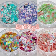 Nail Art Fantasy Macaron Color Cream Style Glitter Sequins Dopamine Candy Love Star Rabbit 美甲马卡龙奶油风闪