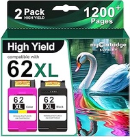 62XL Ink Cartridges Black and Color Replacement for HP Ink 62 for HP 62XL Ink Cartridge Combo Pack H