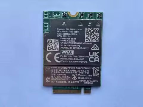 Used Foxconn T99W373 DW5932e eSim Snapdragon X62 Global 5G Modem LTE Cat19 M2 Wireless WWAN For Lati