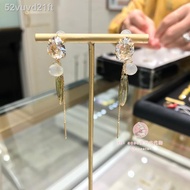 ┋♀NOJESS new Japanese small fresh 10K labradorite crystal earrings earrings/crystal earrings Japan p