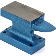 QWORK Horn Anvil Bench Block, 1 Pound Cast Iron Hobby Anvil for Jewelry Making