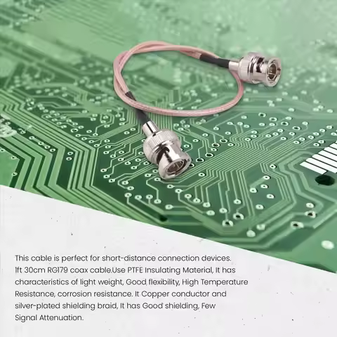 ABIU 4Pcs 3G HD SDI Cable BNC Cable 30cm 75 Ohm for Cameras BMCC Video Equipment Supports HD-SDI 3G-
