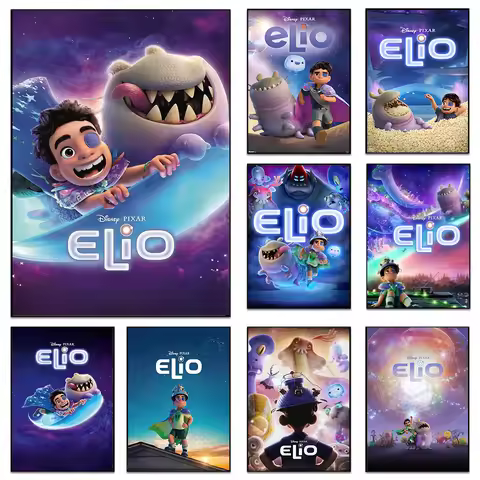 2025 Elio Disney Movie Poster Print For Kids Bedroom Living Room Home Decor Cartoon Animated Films C