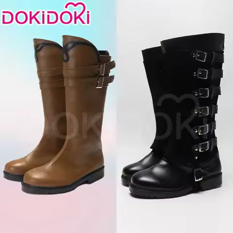 Vergil Dante Shoes Cosplay Game Cosplay DokiDoki Men Black Brown Boots Vergil Dante Cosplay Shoes