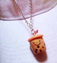 smile☺珍珠奶茶項鍊（可改磁鐵/耳環/鑰匙圈） ((滿600隨機送神秘小禮物))