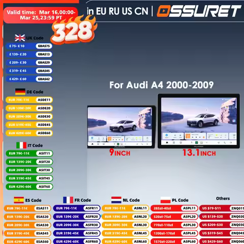 9inch 2K Screen Carplay 4G LTE Car Radio for Audi A4 B9 B8 B7 B6 S4 RS4 SEAT Exeo 2000 - 2009 Infota