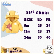 Ready Hoodie Babyhud size 6 months.12 months.24 months