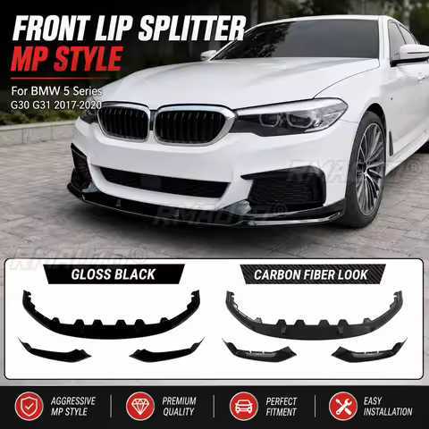 Body Kit Lip Splitter BMW G30 MP Style Front Lip Splitter Front Bumper Spoiler Body Kit For BMW 5 Se