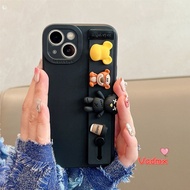 Cute Bear Casing For Samsung Galaxy S24 Ultra S24+ S24 FE A05 A05s A15 A25 A35 A55 F15 M15 M55 M35 M