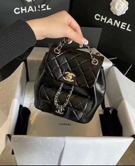 Chanel 黑金絕版 油蠟皮 背包背囊 duma backpack 