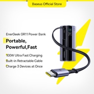 NEW Baseus EnerGeek GR11 10000mAh 100W Ultra Fast Charging Power Bank with Retractable Cable Charge 