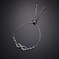 Birthday Gifts Bracelet for Women,925 Sterling Silver White Gold Plated Love Heart Bracelet with Cub