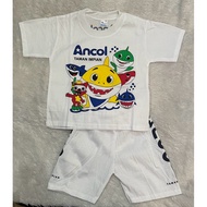 Ancoll duffan white dolphin children's t-shirt set, size 8-9 years |T-shirt