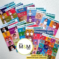Sign Language Charts Posters | ASL Signed Alphabet Numbers Shapes I A4 Size Laminated