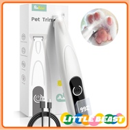 Professional Dog Clippers with LED Display - Quiet Cordless Rechargeable Trimmer for Precision Groom