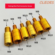 CLEOES Fishing Net Adaptor 8mm to 12mm DIY Aaccessory Net Handle Adaptor Aluminum Alloy M8/M10/M12 8
