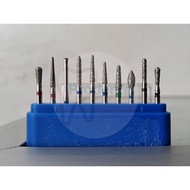 Bur Gigi / Dental Diamond Bur Crown Preparation Molar Set