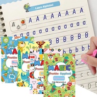 1 set of 4 Magic Practice Books Children's Books Learning to Write Large 3D Books