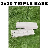 3x10 Triple Base / 3x10 Nut Box / Triple box / Tapak suis
