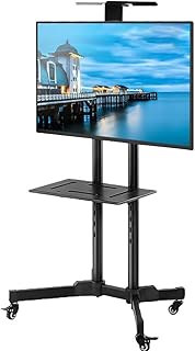 TV stands Mobile TV Cart, Universal Outdoor With Wheels Mount 32-70 Inch Led Lcd Flat Panel Screen TVs, Height Adjustable Stand Monitor Stand, Suitable For Home, Bedroom, Office,