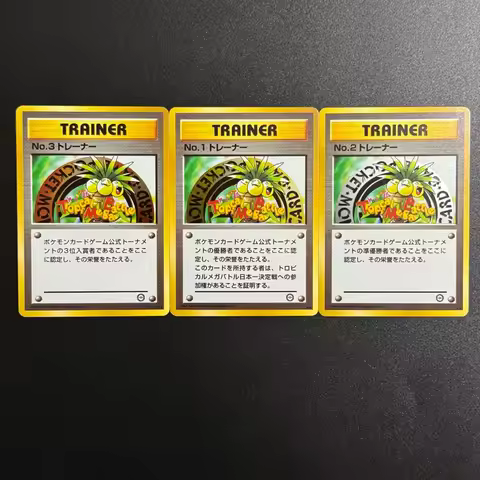 3Pcs/set Diy 1999 Pokemon JAPANESE PROMONO.1 TRAINER TROPICAL MEGA BATTLE Collection Card Color Flas