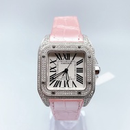 Cartier Cartier Women's Watch Santos Series Automatic Mechanical Watch Ladies Rear Diamond W20106X8