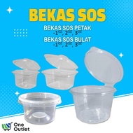 Plastic Sauce Container Bekas Plastik Sos (1oz, 2oz, 3oz) 50PCS