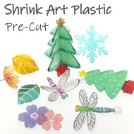 Precut shrink plastic craft art Christmas flower snowflake charm DIY