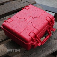(圓仔）FMA 28x24.5cm 紅色 戰術塑料置物箱 硬殼箱 收納箱 網格海綿內裏 TB126~35370