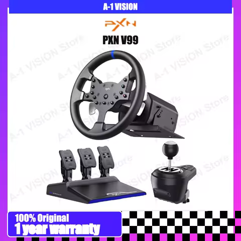 *PXN V99 Gaming Steering Wheel for PC Windows/PS4/Switch/Xbox One/Xbox Series X/S