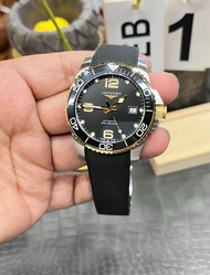 浪琴 Longines HydroConquest 潛水錶  間金黑膠帶版本