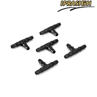 IPRASI6H 100PCS Hose Connector, Plastic Leak-Proof Tee Connector, Durable Black 4/7 Mm Easy To Insta