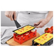 Mini Non-stick Cheese Fondue Set Wooden Handle/ Steel Handle Baking Pan, Plastic Spatula, Stove, Candle Heating Cheese E