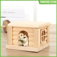 [Wishshopeelxj] Hamster Wood House Pet Hideout for Mice Dwarf Hamster Lemmings