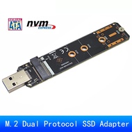 M.2 to USB 3.0 Dual Protocol SSD Board M.2 NVME PCIe NGFF SATA M2 SSD Adapter for 2230 2242 2260 228