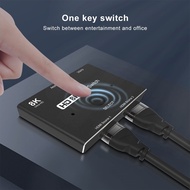 NanChongHengJinMaoYi 8K Bi-Direction HDMI 2.1 Splitter Switch 2 in1 Out / 1 in out 4K 120Hz Ultra HDR for Computer laptop Adapters Hub Switcher