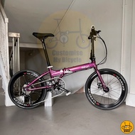 🔯 Fnhon Blast 22” 𝗠𝗥𝗧/𝗕𝘂𝘀-𝗳𝗿𝗶𝗲𝗻𝗱𝗹𝘆 14 Freebie 𝗟𝗶𝗴𝗵𝘁 Foldie Purple Folding Bicycle Foldable Bike Shimano Crius Fold Dahon