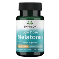 Swanson Melatonin - Herbal Supplement - Sleep and Rela ation - 120 Capsules, 1mg Each