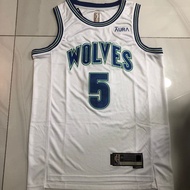 JOCELYN Men's T-Shirt With Exquisite Embroidery 2024 Minnesota Timberwolves Anthony Edwards Hardwood