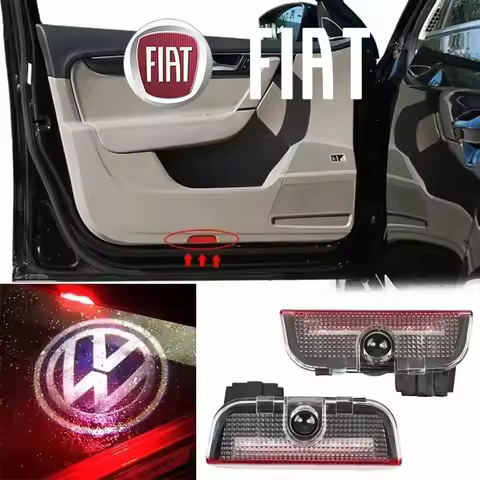 LED Car Door Projector Ghost Shadow Welcome Light Accessories For VW Tiguan MK1 MK2 Scirocco MK3 Tou